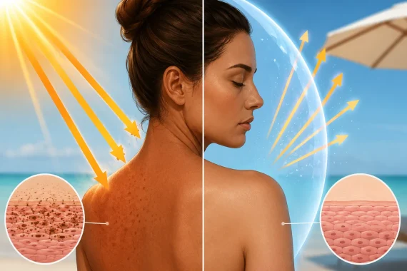 Sun exposure vs skin protection
